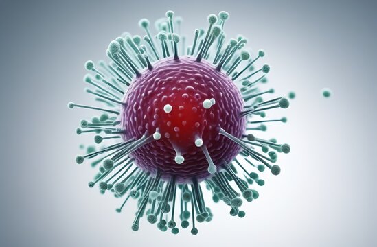 Virus on a light background.
