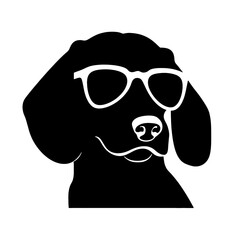 Silhouette of dachshund