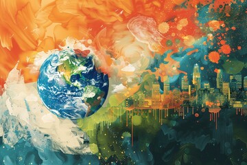 Abstract illustration of climate change