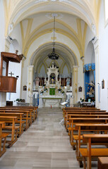 interior of the church of the Assumption (chiesa dell'assunta) Specchia Italy