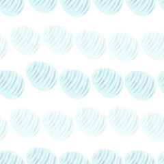 Seamless pattern with easter eggs, hand drawn illustration in watercolor style