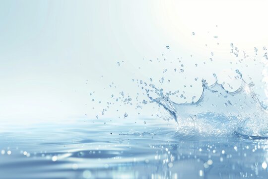 KS Water splash in the air_on_light_blue_backgroundKS Water splash