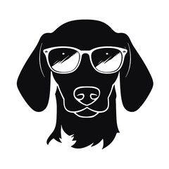 Dachshund dog face isolated on a white background