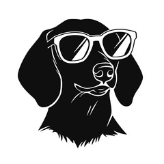 Dachshund dog face isolated on a white background