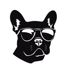 Handsome Black French Bulldog Logo 
