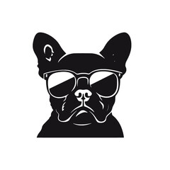 Handsome Black French Bulldog Logo 