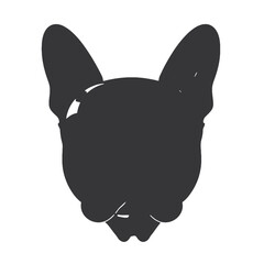 Handsome Black French Bulldog Logo 