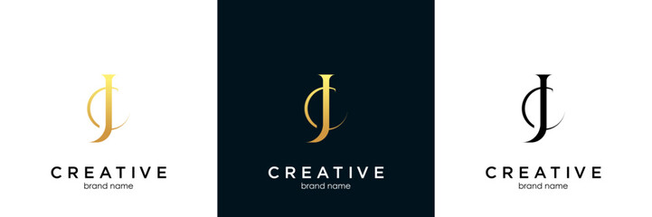Minimalist line art letter JC logo. This logo icon incorporate with two letter in the creative way.