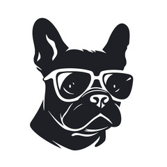 French bulldog Portrait. Vector illustration.