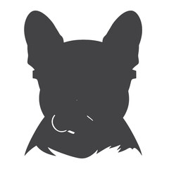 French bulldog Portrait. Vector illustration. - obrazy, fototapety, plakaty