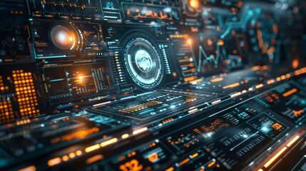 Fototapeta premium AIpowered stock analysis platforms Utilizing machine learning to analyze market trends and provide personalized investment recommendations , 3DCG,high resulution,clean sharp focu