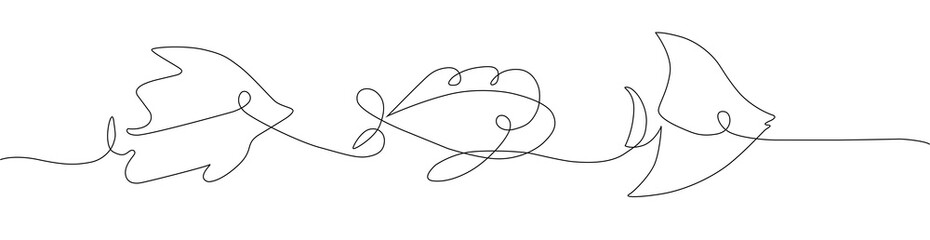 marine fish, ocean dwellers, underwater wildlife. graphic drawing. black and white outline image in pencil, line. background for the design.