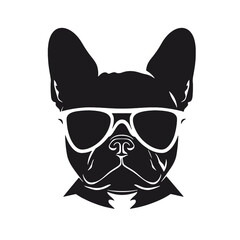 Cute french bulldog sketch. Vector illustration