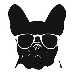 Cute french bulldog sketch. Vector illustration