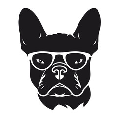 Cute french bulldog sketch. Vector illustration