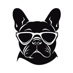 Cute french bulldog sketch. Vector illustration