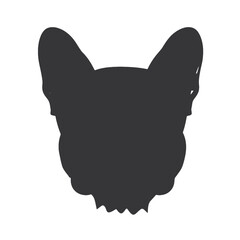 French bulldog sunglasses black and white hand drawn cartoon portrait vector illustration