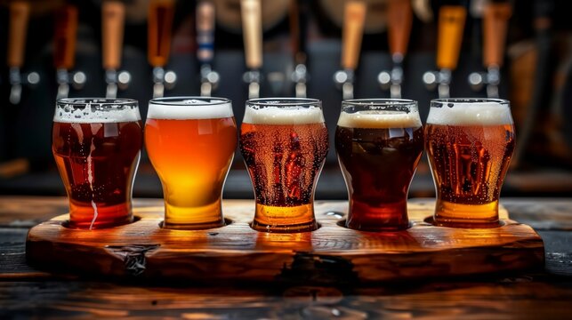 Craft beer tasting experience with brewery tour. Craft beer tasting as a symbol of local culture and community.