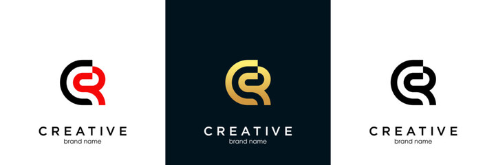 Letter CR Logo Vector Template