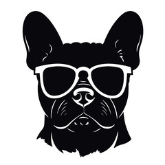 French Bulldog with sunglasses 