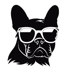 French Bulldog with sunglasses 