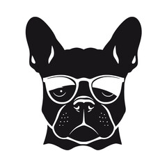 French Bulldog with sunglasses 