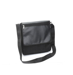 Naklejka premium city bag or messenger bag with strap isolated on white background