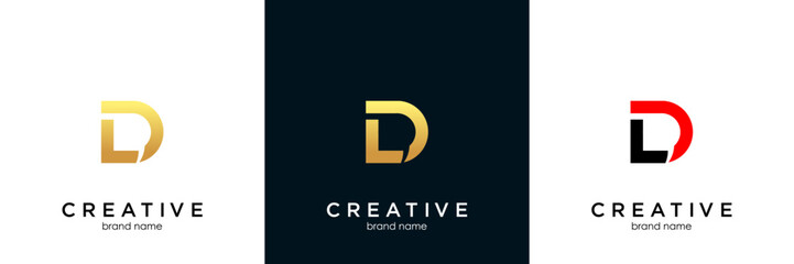 d l dl ld logo design vector symbol graphic idea creative