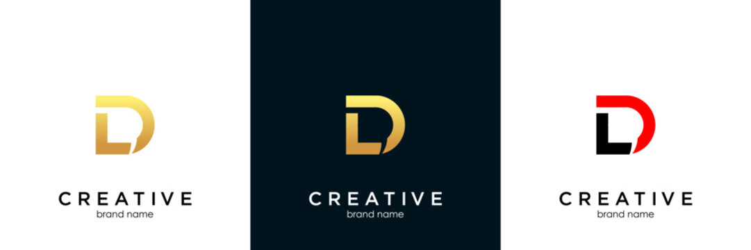 d l dl ld logo design vector symbol graphic idea creative