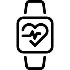 Smart Watch Heartbeat Icon