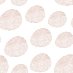 Seamless pattern with easter eggs, hand drawn illustration in watercolor style