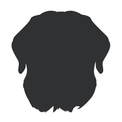 Rottweiler, Silhouettes Dog Face SVG, black and white Rottweiler vector