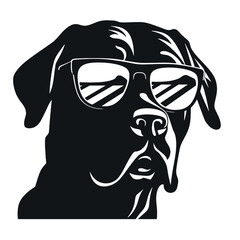 Rottweiler, Silhouettes Dog Face SVG, black and white Rottweiler vector