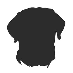 Rottweiler, Silhouettes Dog Face SVG, black and white Rottweiler vector