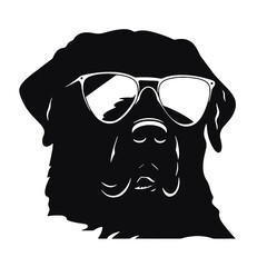 Rottweiler, Silhouettes Dog Face SVG, black and white Rottweiler vector
