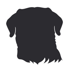 rottweiller head symbol silhouette flat design vector illustration. Dog Logo