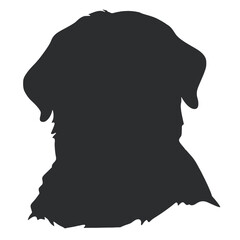 rottweiller head symbol silhouette flat design vector illustration. Dog Logo