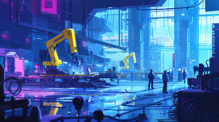 A sunny day sets the scene for a construction supervisor using a tablet to manage a new building project