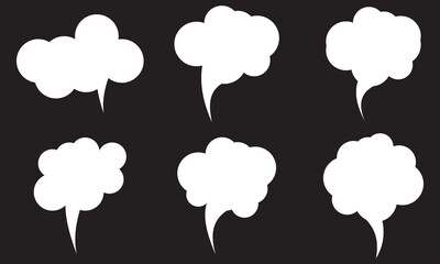 Thought bubbles. Think. Empty thought cloud. Vector illustration.  Creative thought balloon.
