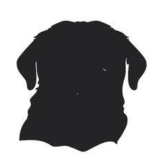 Rottweiler, Silhouettes Dog Face SVG, black and white Rottweiler vector