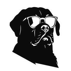 Rottweiler, Silhouettes Dog Face SVG, black and white Rottweiler vector