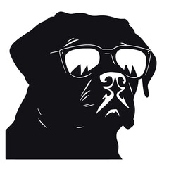 Rottweiler, Silhouettes Dog Face SVG, black and white Rottweiler vector