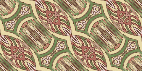 Ethnic abstract ikat art design. Seamless pattern in tribal, folk embroidery, and Mexican style. Seamless abstract ikat pattern.background ,carpet,wallpaper,clothing,