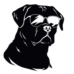 Husky silhouette. Husky black icon on white background