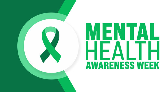 May is Mental Health Awareness Week background template. Holiday concept. use to background, banner, placard, card, and poster design template with text inscription and standard color. vector