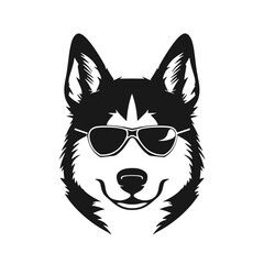 Siberian husky dog - isolated vector illustration