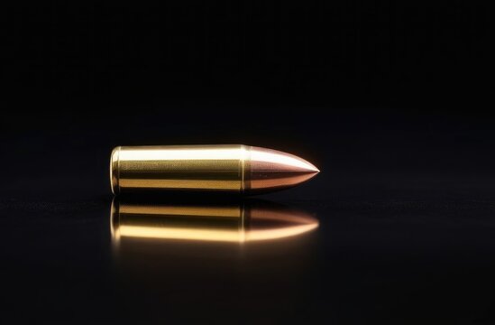 Bullet on black background