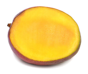 Mango half isolated on white background