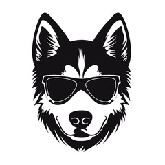 Siberian husky dog - isolated vector illustration