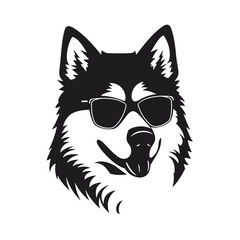 Siberian husky dog - isolated vector illustration